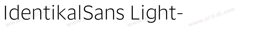 IdentikalSans Light字体转换 IdentikalSans Light字体转换